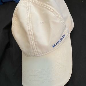 White mission hat